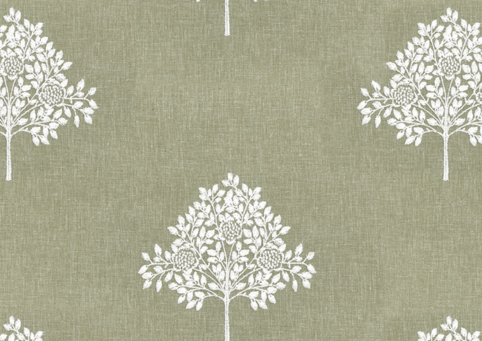 William Morris At Home Marigold Tree Embroidery, Nettle - Made to Measure Curtains - Image 8